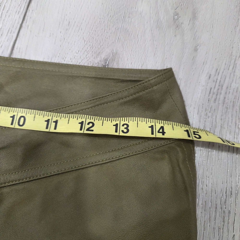 Rare Plein Sud Leather Olive Green  Button-Up Pant Set - Picture 11 of 16